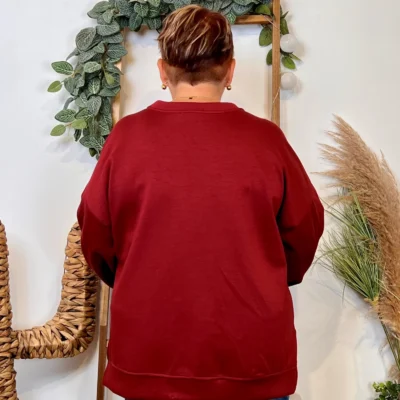 Z120- Sweat uni C’Mélodie (Gt) 🇮🇹 - bordeaux - taille-unique-grande-taille
