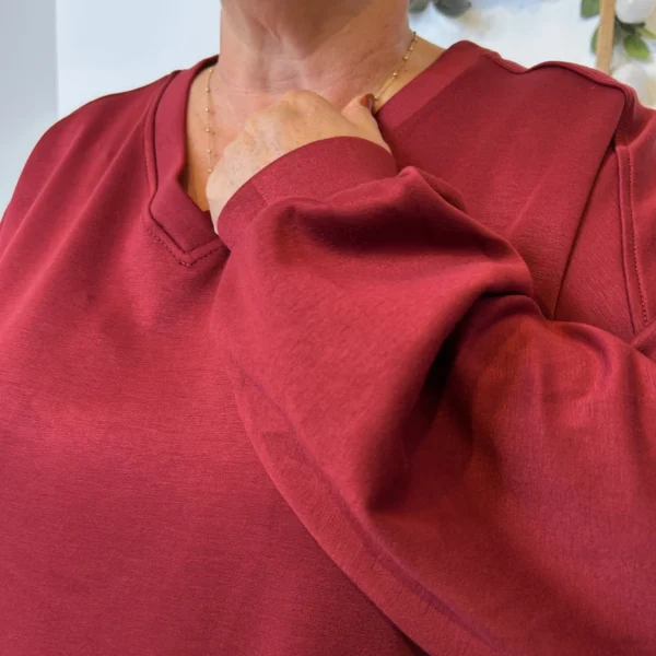 Z120- Sweat uni C’Mélodie (Gt) 🇮🇹 - bordeaux - taille-unique-grande-taille