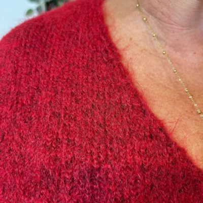 Z133. Pull Christy Grande Taille - bordeaux - 48