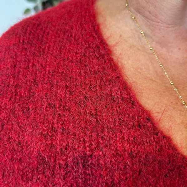 Z133. Pull Christy Grande Taille - bordeaux - 48