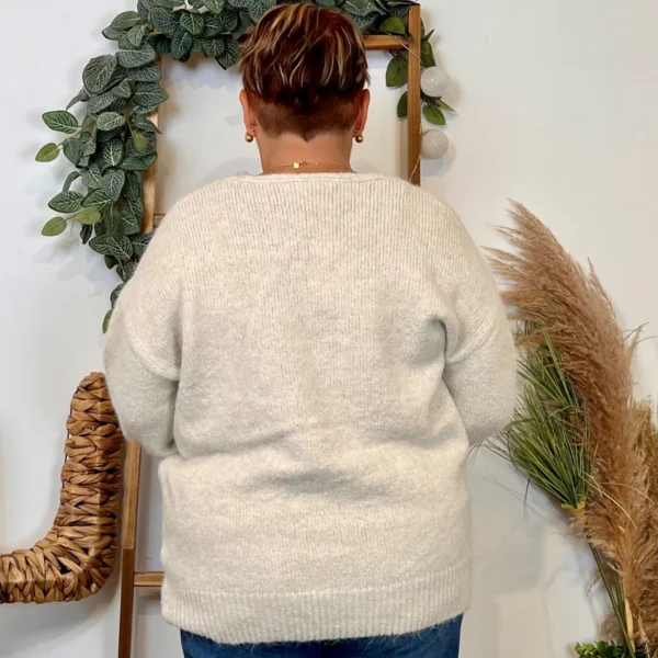 Z133. Pull Christy Grande Taille - ecru - 48