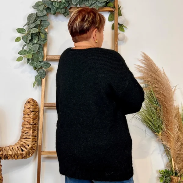 Z133. Pull Christy Grande Taille - noir - 48