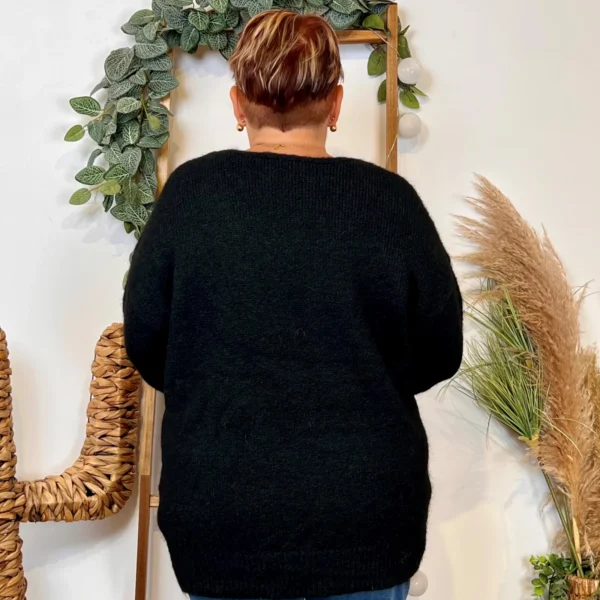 Z133. Pull Christy Grande Taille - noir - 48