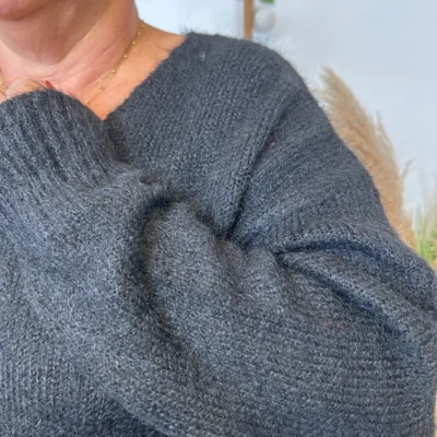 Z133. Pull Christy Grande Taille - noir - 48