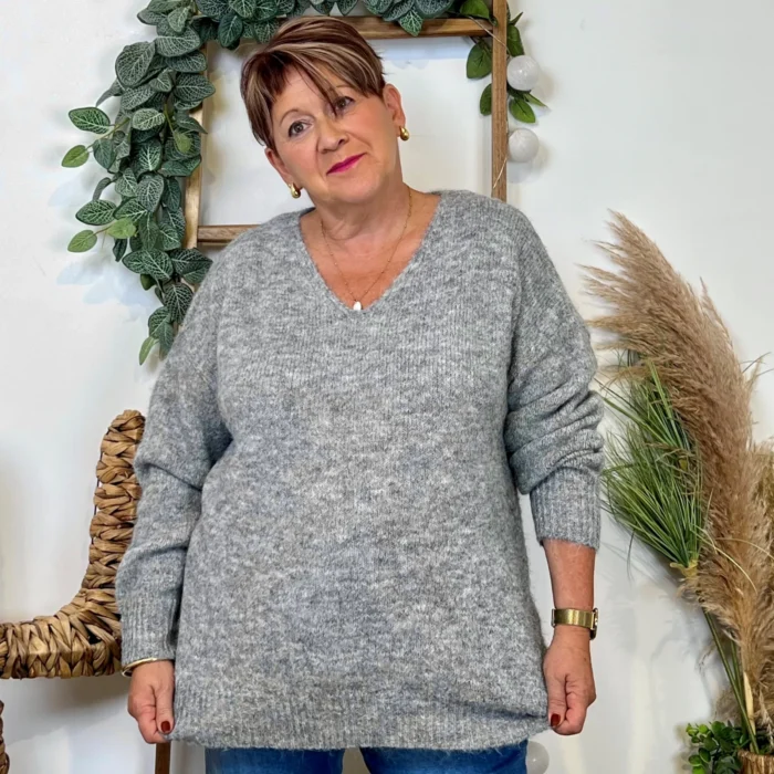Pull Christy Grande Taille - gris - 48