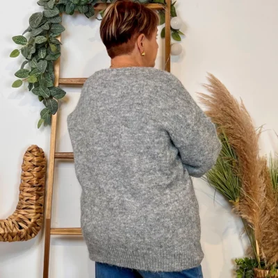 Z133. Pull Christy Grande Taille - gris - 48