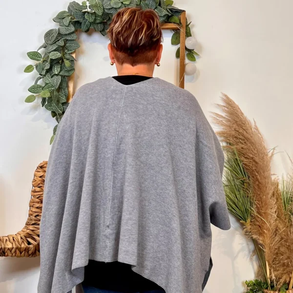 Z105 Gilet Oversize uni (Gt) - gris - taille-unique-grande-taille