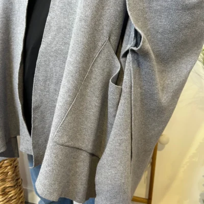 Z105 Gilet Oversize uni (Gt) - gris - taille-unique-grande-taille