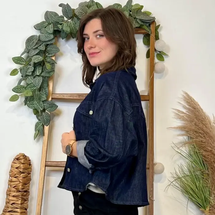 K037- Veste courte «Denim» Coton (Tu) 🇮🇹