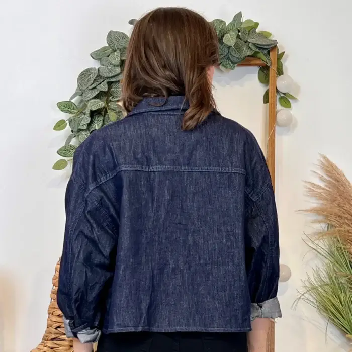 K037- Veste courte «Denim» Coton (Tu) 🇮🇹