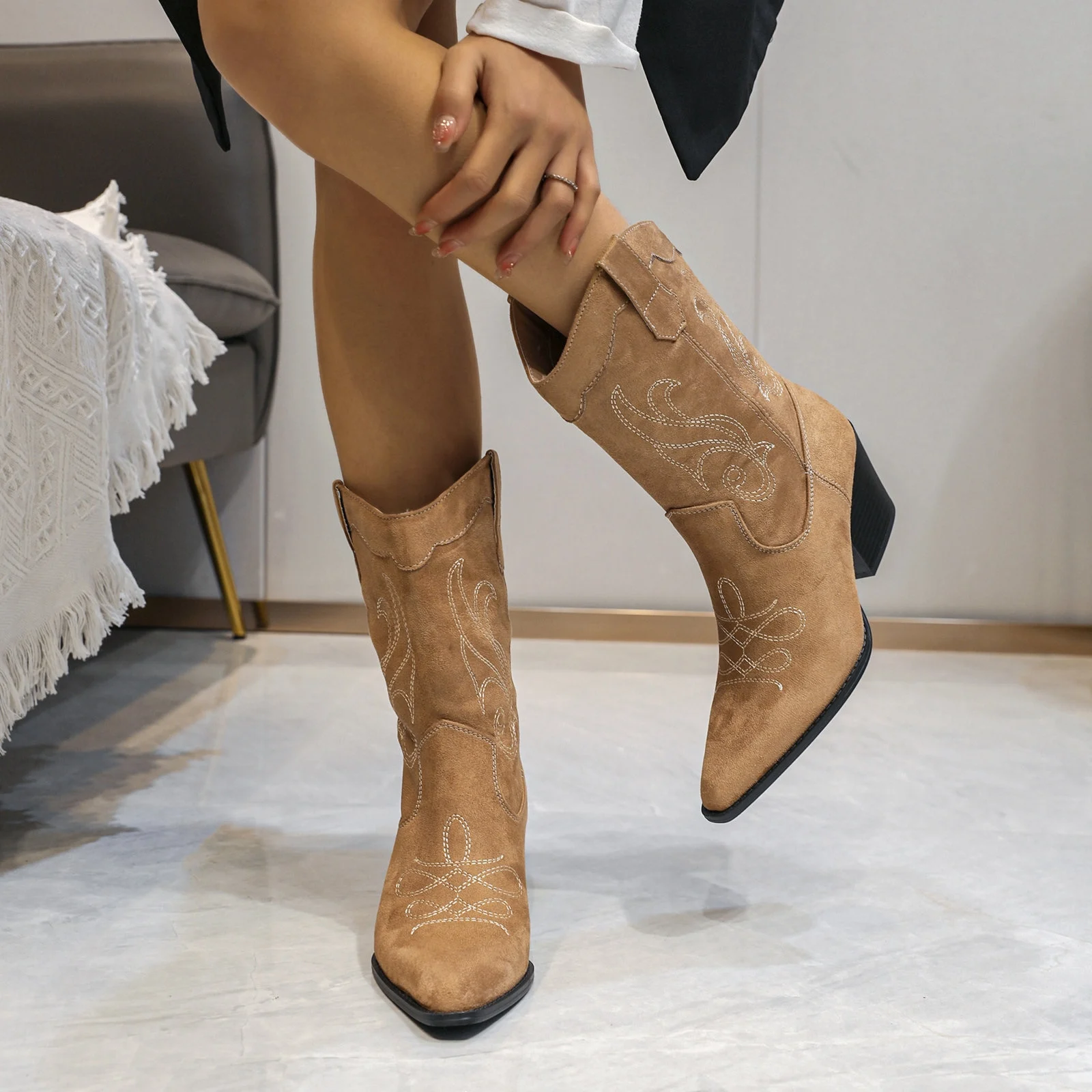 R389- Bottes Santiags Moow (T36-T41) - camel - 41