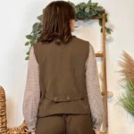 Gilet de costume court "So Sweet" (T36-T40) - marron-choco - 40