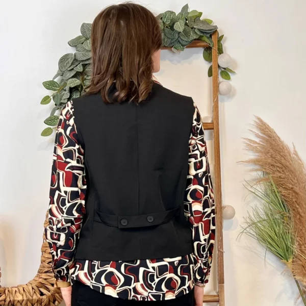 K085 - Gilet de costume court "So Sweet" (T36-T40) - noir - 40