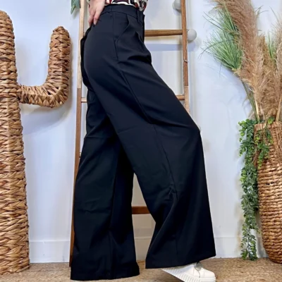 L754- Pantalon tailleur (T36-T40) - noir - 40