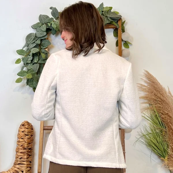 K073- Veste de taileur (T36-T42) 🇮🇹 - ecru - 42