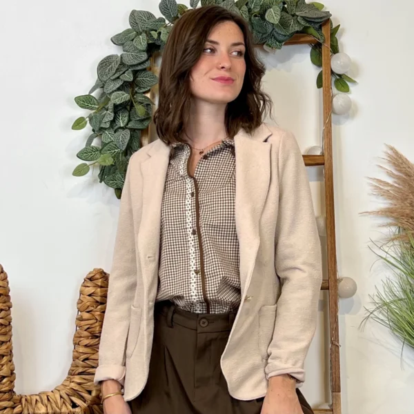 K073- Veste de taileur (T36-T42) 🇮🇹 - beige - 42