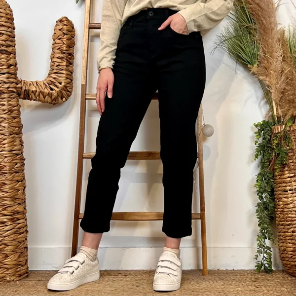 W110- Jean Mom Voggo (T36-T44) - noir - 44