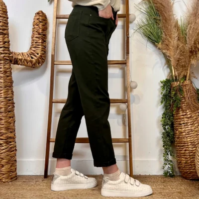 W110- Jean Mom Voggo (T36-T44) - kaki - 44