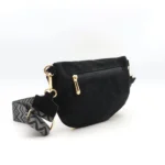 Sac banane femme aspect daim Flora & Co - noir - sans-taille