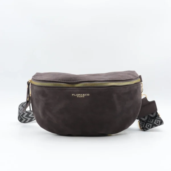 P392- Banane aspect Daim - gris - sans-taille