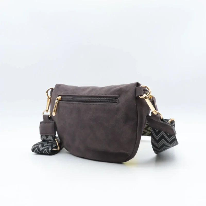 Sac banane femme aspect daim Flora & Co - gris - sans-taille