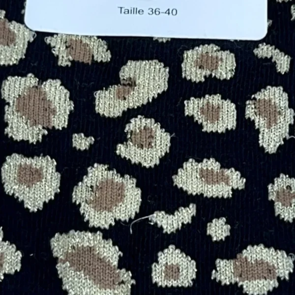 V308- Chaussettes "Léopard" - noir - taille-unique