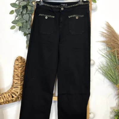 M966- Jean Wide Voggo (T42-T50) - noir - 50