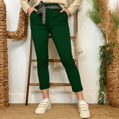 L749- Pantalon Stretch (T36-T50) - vert-sapin - 50