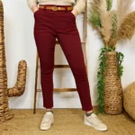 Pantalon Stretch (T36-T46) - bordeaux - 50