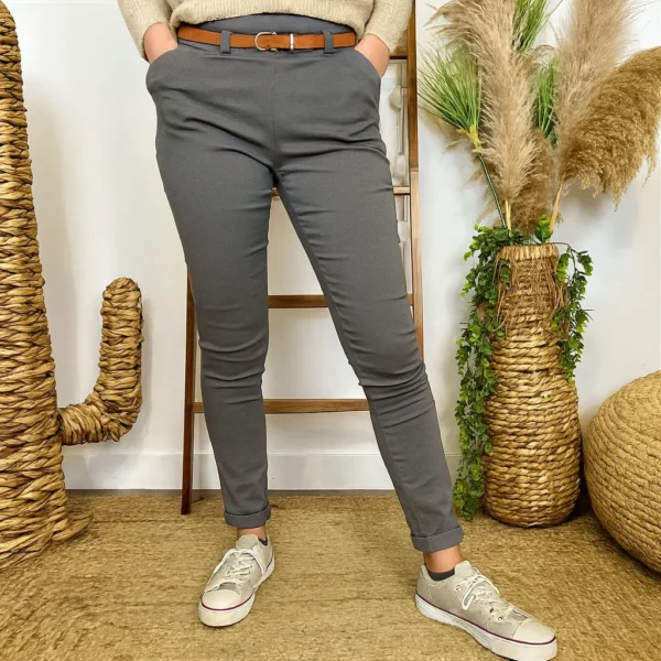 L799- Pantalon Stretch (T36-T46) - gris - 50