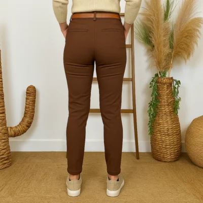 L799- Pantalon Stretch (T36-T46) - marron - 50