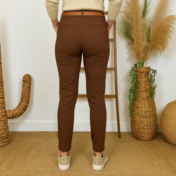 L799- Pantalon Stretch (T36-T46) - marron - 50