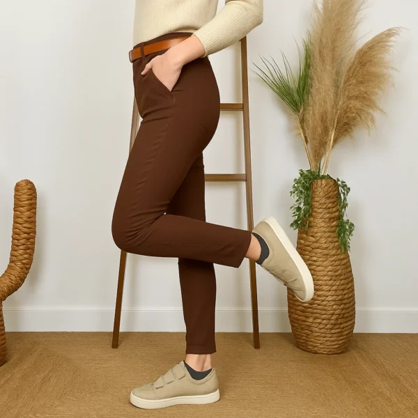 L799- Pantalon Stretch (T36-T46) - marron - 50