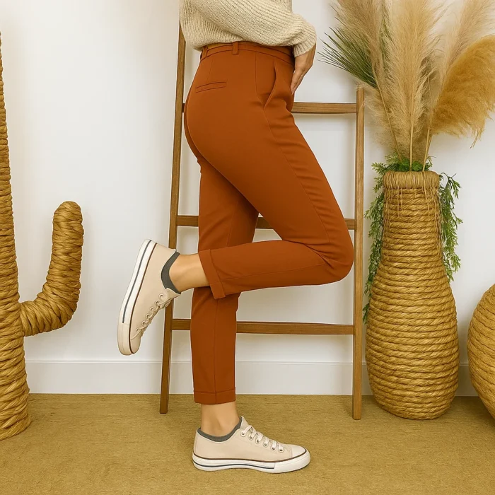 Pantalon Stretch (T36-T46) - rouille - 50