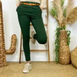 Pantalon Stretch (T36-T46) - vert-sapin - 50