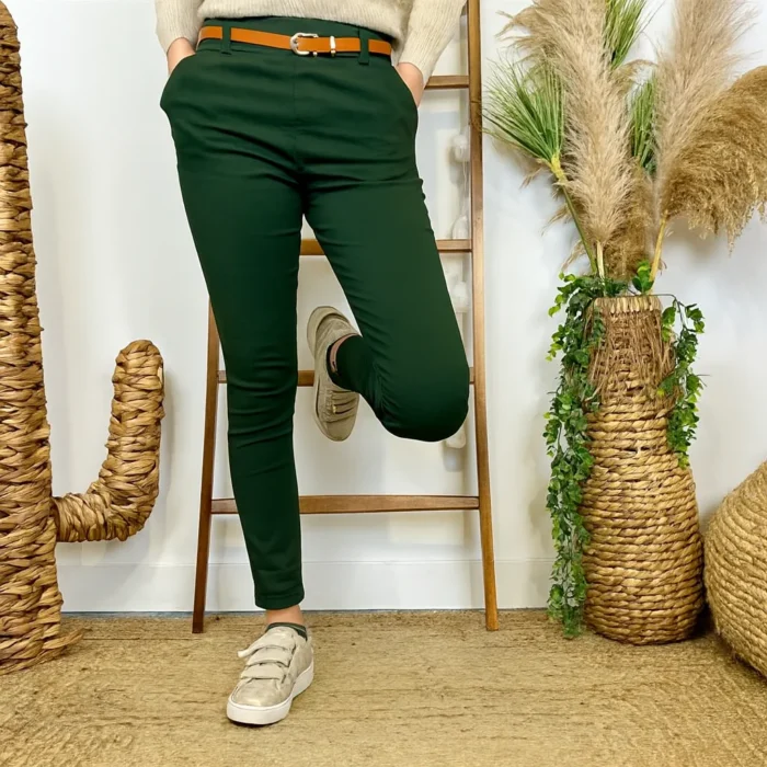 Pantalon Stretch (T36-T46) - vert-sapin - 50
