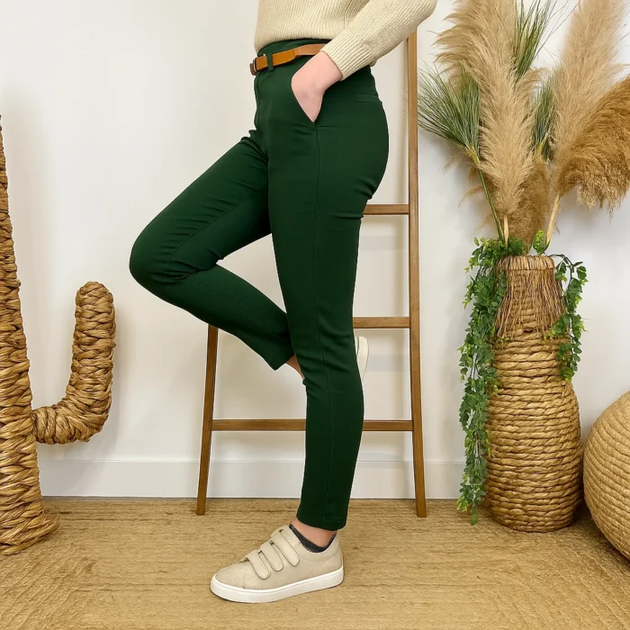 Pantalon Stretch (T36-T46) - vert-sapin - 50
