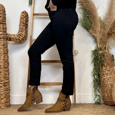 M958- Jean 7/8ème Voggo (T36-T44) - noir - 44