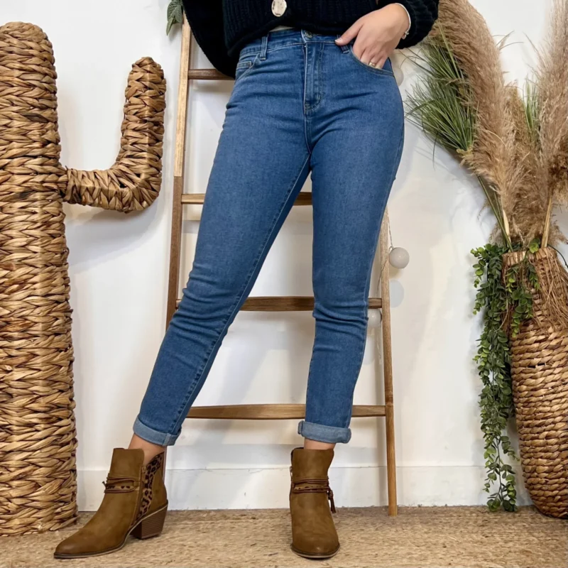 M966- Jean 7/8ème Voggo (T36-T44) - denim-clair - 44