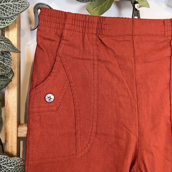 T546- Pantalon Confort Chaud Côtelé (T38-T52) - rouille - 56