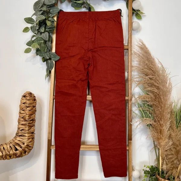 T546- Pantalon Confort Chaud Côtelé (T38-T52) - rouille - 56