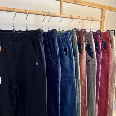 T546- Pantalon Confort Chaud Côtelé (T38-T52) - marine - 56