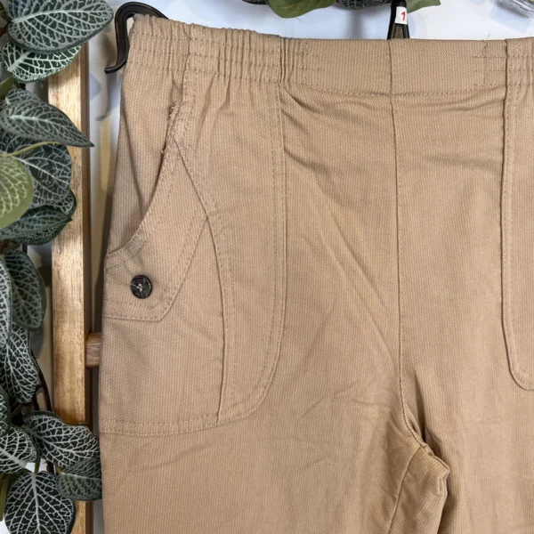 T546- Pantalon Confort Chaud Côtelé (T38-T52) - beige - 58