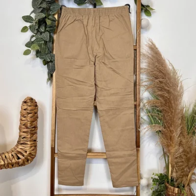 T546- Pantalon Confort Chaud Côtelé (T38-T52) - beige - 58