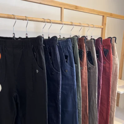 T546- Pantalon Confort Chaud Côtelé (T38-T52) - beige - 58