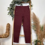 Pantalon Confort Chaud Côtelé (T38-T52) - bordeaux - 56