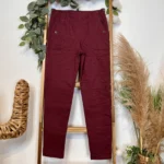 Pantalon Confort Chaud Côtelé (T38-T52) - bordeaux - 56