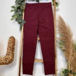 Pantalon Confort Chaud Côtelé (T38-T52) - bordeaux - 56