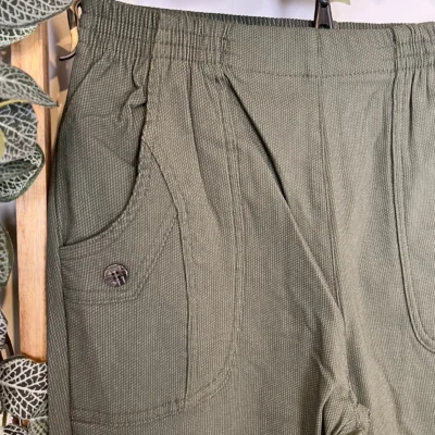 T546- Pantalon Confort Chaud Côtelé (T38-T52) - kaki - 56