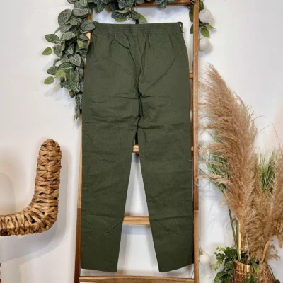 T546- Pantalon Confort Chaud Côtelé (T38-T52) - kaki - 56